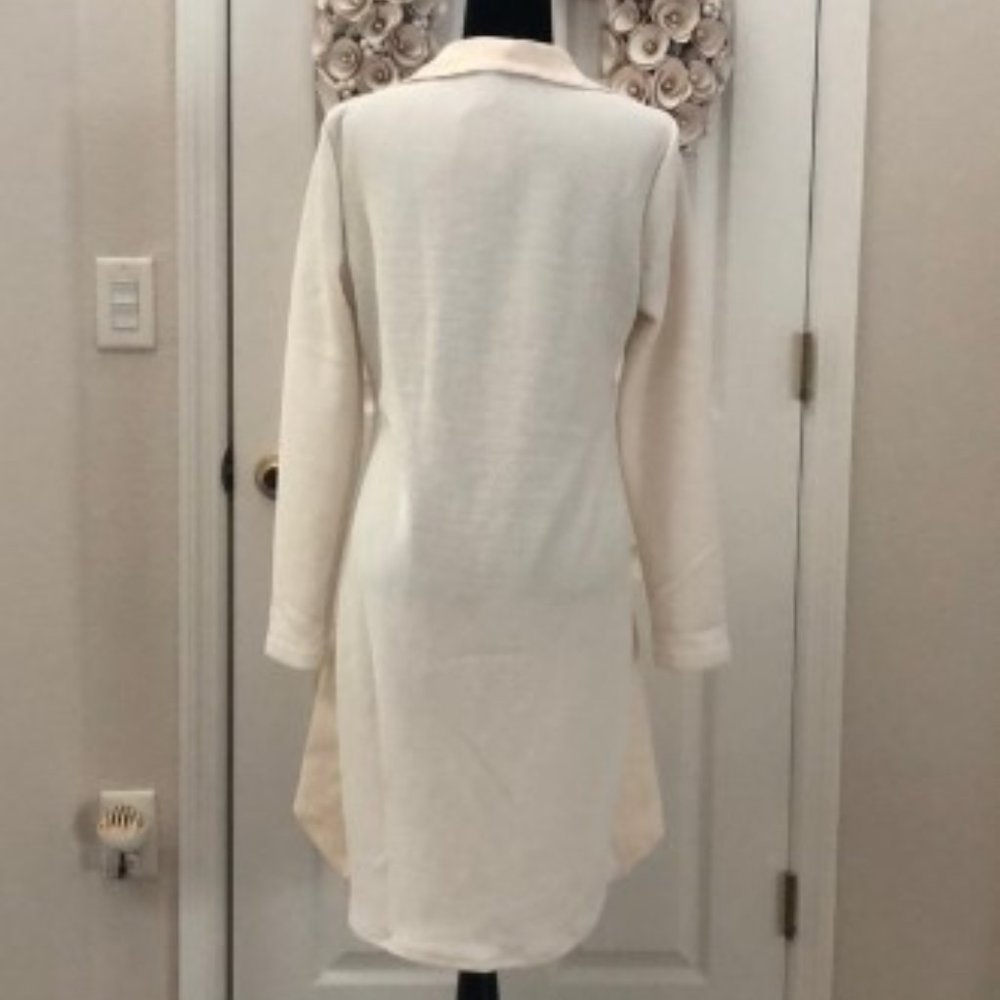 DONATED!!  Luxurious Cream draped open front - Picture 7 of 8